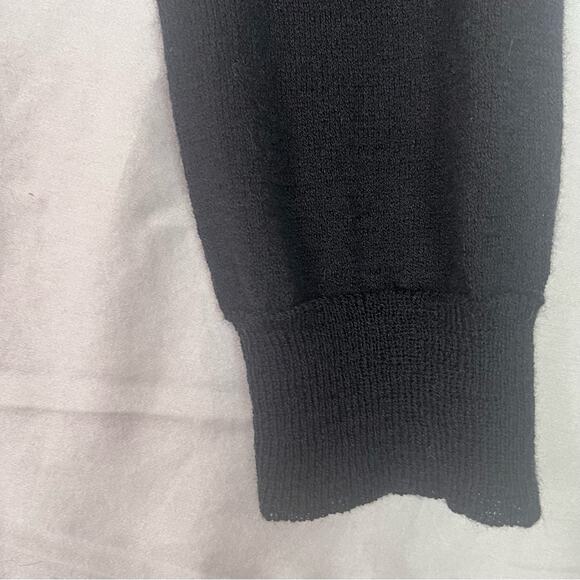 Eileen Fisher Merino Wool Tunic Sweater Womens XL Black V Neck Relaxed Basic - Picture 6 of 12